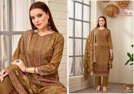 Fyra Kashmiri Kaani 2 Casual Daily Wear Pashmina Dress material Collection 